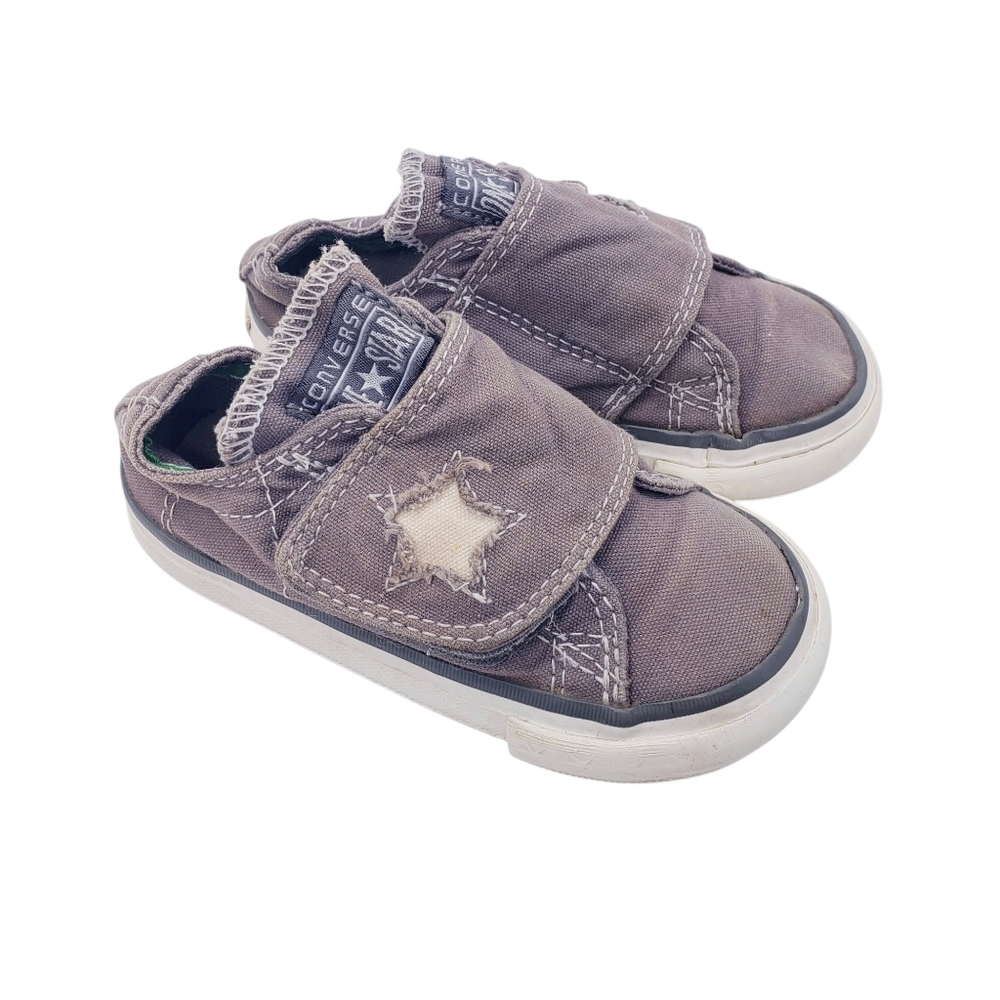 Converse All Star Gray Slip On Sneakers Shoes Kids Infant Size 6 Boys Girls